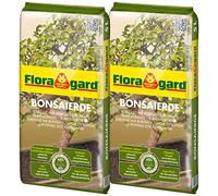 Floragard - 132649 - Terreau pour Bonsai 2x5L, Terreau Spécial pour Bonsaïs Exigeants, avec Granulés d'argile, Vital-Ton et Engrais Naturel Guano