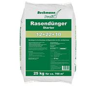 Floragard Beckmann Profi Engrais pour Gazon 12 + 22 + 10 Starter 25 kg, Blanc, 59 x 39 x 15 cm, 115224