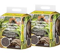 Floragard Terreau pour Tortues et Substrat de Terrarium - Litière Naturelle pour Reptiles - 2x20 litres