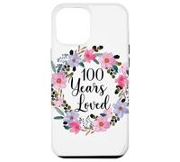 Floral 100 Year Old 100th Birthday Men Women 100 Years Loved Coque pour iPhone 12 Pro Max