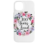 Floral 100 Year Old 100th Birthday Men Women 100 Years Loved Coque pour iPhone 14 Plus