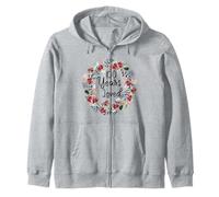 Floral 100 Years Loved 100th Birthday 100 Year Old Men Women Sweat à Capuche