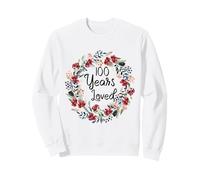 Floral 100 Years Loved 100th Birthday 100 Year Old Men Women Sweatshirt