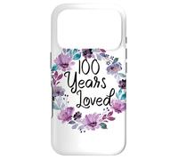 Floral 100 Years Old 100th Birthday Women's 100 Years Loved Coque pour iPhone 17 Pro