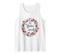Floral 101 Year Old 101th Birthday Men Women 101 Years Loved Débardeur