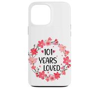 Floral 101 Years Loved Women 101 Years Old Cool 101th B-Day Coque pour iPhone 13 Pro Max