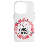 Floral 101 Years Loved Women 101 Years Old Cool 101th B-Day Coque pour iPhone 14 Pro