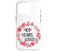 Floral 101 Years Loved Women 101 Years Old Cool 101th B-Day Coque pour iPhone 16 Pro