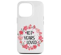 Floral 107 Years Loved Women 107 Years Old Cool 107th B-Day Coque pour iPhone 13 Pro