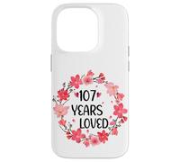 Floral 107 Years Loved Women 107 Years Old Cool 107th B-Day Coque pour iPhone 14 Pro