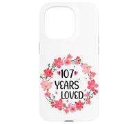 Floral 107 Years Loved Women 107 Years Old Cool 107th B-Day Coque pour iPhone 15 Pro