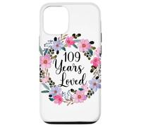 Floral 109 Year Old 109th Birthday Men Women 109 Years Loved Coque pour iPhone 12/12 Pro