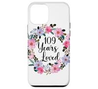 Floral 109 Year Old 109th Birthday Men Women 109 Years Loved Coque pour iPhone 12 Mini
