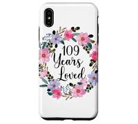 Floral 109 Year Old 109th Birthday Men Women 109 Years Loved Coque pour iPhone XS Max