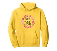 Floral 109 Years Loved Women 109 Years Old Cool 109th B-Day Sweat à Capuche