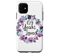 Floral 109 Years Old 109th Birthday Women's 109 Years Loved Coque pour iPhone 11