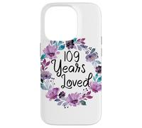 Floral 109 Years Old 109th Birthday Women's 109 Years Loved Coque pour iPhone 14 Pro