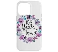 Floral 109 Years Old 109th Birthday Women's 109 Years Loved Coque pour iPhone 14 Pro Max