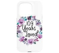 Floral 109 Years Old 109th Birthday Women's 109 Years Loved Coque pour iPhone 15 Pro