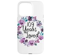 Floral 109 Years Old 109th Birthday Women's 109 Years Loved Coque pour iPhone 15 Pro Max