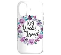 Floral 109 Years Old 109th Birthday Women's 109 Years Loved Coque pour iPhone 17