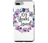 Floral 109 Years Old 109th Birthday Women's 109 Years Loved Coque pour iPhone 7 Plus/8 Plus
