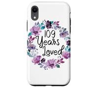 Floral 109 Years Old 109th Birthday Women's 109 Years Loved Coque pour iPhone XR