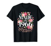 Floral 1966 60 Ans Grand-mère Fleurs 60e Anniversaire T-Shirt