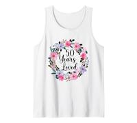 Floral 50 Year Old 50th Birthday Men Women 50 Years Loved Débardeur