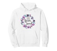 Floral 50 Years Old 50th Birthday Women's 50 Years Loved Sweat à Capuche