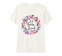 Floral 77 Year Old 77th Birthday Men Women 77 Years Loved T-Shirt Haut de Gamme