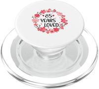 Floral 85 Years Loved Women 85 Years Old Cool 85th Birthday PopSockets PopGrip pour MagSafe