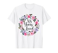 Floral 88 Year Old 88th Birthday Men Women 88 Years Loved T-Shirt