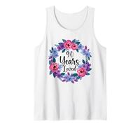 Floral 90 Year Old 90th Birthday Women Funny 90 Years Loved Débardeur