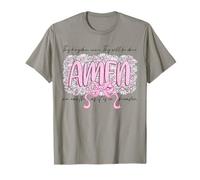 Floral Amen Coquette Nœud Bible Verse Chrétien Jésus Femme T-Shirt