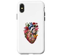 Floral Anatomical Heart Spring Lover Nurse Coque pour iPhone X/XS