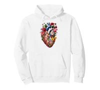 Floral Anatomical Heart Spring Lover Nurse Sweat à Capuche