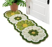 Floral Bathroom Rug | 47.2x19.6 inch Non Slip Cute Carpet,Washable Absorbent Shower Mat | for Kitchen Bedroom Living Room Floor Indoor Decor Home Entrance