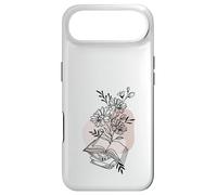 Floral Book & Bloom Bookish Lover Minimalist Line Art Floral Coque pour iPhone Air