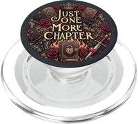 Floral Bookish Romantasy Just One More Chapter Reader PopSockets PopGrip pour MagSafe