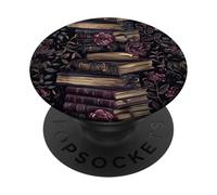 Floral Books Dark Romance Littérature Lover Gothic Rose PopSockets PopGrip Adhésif