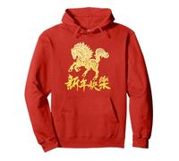 Floral Chinese New Year 2026 Year of The Fire Horse Lunar Sweat à Capuche