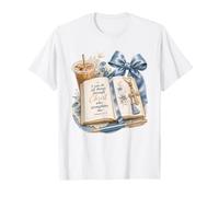 Floral Christian Bible Verse Faith Café Bow Esthétique T-Shirt