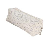 Floral Cosmetic Bag Makeup, Brush Storage Organizer Aid, Travel Canvas Toiletry Tool with Smooth Texture, Sleek Radiant Accessory with Style, Beauty Solution for Women Girls 7,09 x 2,36 x 2,76 inches