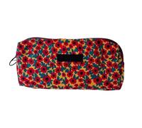 Floral Cosmetic Organizer - Pen Bag Storage Case, Zipper Pouch Design, Makeup Toiletry Holder, Lightweight Durablee Build, Portable Carry Solution, Elegant Pattern Decoration | Women Girls School
