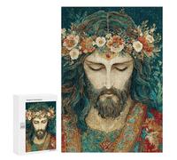 Floral Crowned Serenity Artwork Puzzle 1000 Pièces Educa Jouet en Bois Cadeau Unique Décoration Intérieure Jeu Éducatif Challenge Toy Adultes Et Enfants À Partir De 14 Ans 300 PCS
