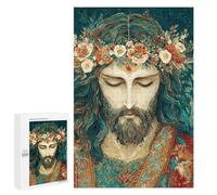 Floral Crowned Serenity Artwork Puzzle 1000 Pièces Educa Jouet en Bois Cadeau Unique Décoration Intérieure Jeu Éducatif Challenge Toy Adultes Et Enfants À Partir De 14 Ans 1000 PCS