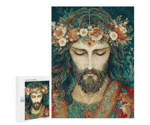 Floral Crowned Serenity Artwork Puzzle 500 Pièces Educa Jouet en Bois Cadeau Unique Décoration Intérieure Jeu Éducatif Challenge Toy Adultes Et Enfants À Partir De 14 Ans 500 PCS
