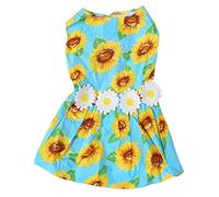 Floral Dog Dress | Cute Daisy Pattern for Small Dogs/Cats | Comfortable Puppy Clothes for Spring & Summer | Polyester Fabric, Easy to Put on & Maintain (XS)