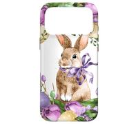 Floral Easter Bunny Wreath Decor for Women Cute Easter Day Coque pour iPhone 17 Pro Max